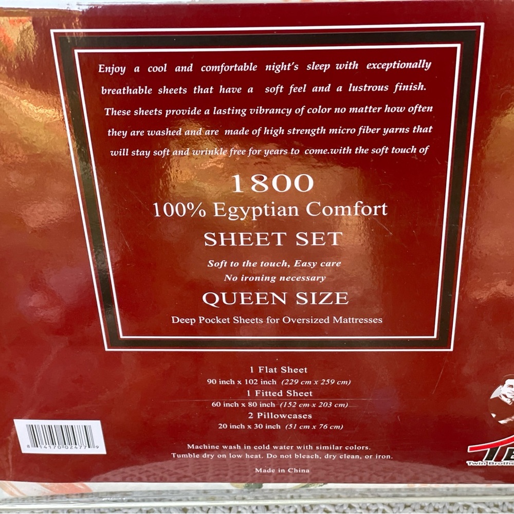 Brand new Queen size bed sheet set,4PCS,deep pocket,floral 002 - Picture 2 of 4